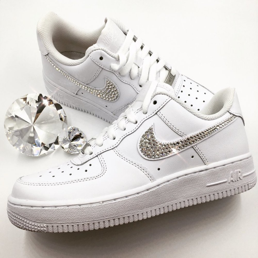 Swarovski Bling Nike Air Force 1 '07 Low White